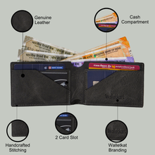 Load image into Gallery viewer, Premium Handcrafted Genuine Leather Men's Wallet with Customization (STYLE ID #29)