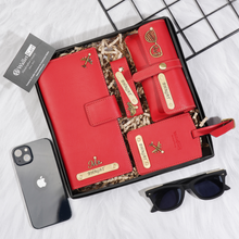 Load image into Gallery viewer, The Ultimate Travel Set – Personalized Travel Wallet, Luggage Tag, Keychain & Eyewear Cas