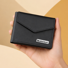 Load image into Gallery viewer, Genuine Leather Bi-Fold Wallet for Men | Multiple Card Slots | Spacious Cash Compartment | Quick Access Card Pocket | Secure Snap Button Closure