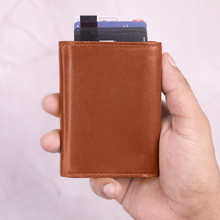 Load image into Gallery viewer, Elegant Genuine Leather Men's Metal Card Holder – Perfect for Professionals (STYLE ID #26)
