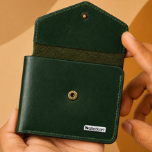 Load image into Gallery viewer, Genuine Leather Bi-Fold Wallet for Men | Multiple Card Slots | Spacious Cash Compartment | Quick Access Card Pocket | Secure Snap Button Closure