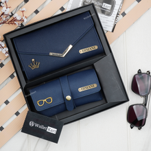 Load image into Gallery viewer, Personalised Women's Clutch & Eyewear Case with Name & Charm, Women's Gift Combo for Girlfriend, Friend, Wife, Mother & Sister