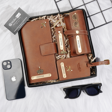 Load image into Gallery viewer, The Ultimate Travel Set – Personalized Travel Wallet, Luggage Tag, Keychain & Eyewear Cas
