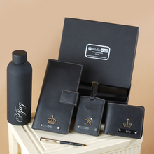 Load image into Gallery viewer, Hand Embossed Customized (5 in 1 ) Leather wallet Gift Combo for Boyfriend Friend Husband Father & Son