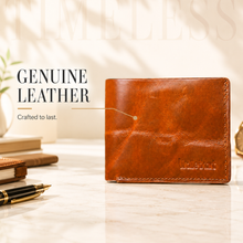 Load image into Gallery viewer, Oil Crunch Men's Genuine Leather Bi-Fold Wallet – 4 Card Slots, 1 Cash Compartment, Ultra-Slim Wallet (STYLE ID #29)