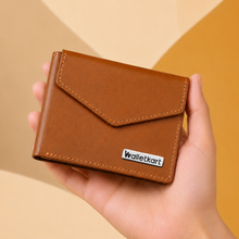 Load image into Gallery viewer, Genuine Leather Bi-Fold Wallet for Men | Multiple Card Slots | Spacious Cash Compartment | Quick Access Card Pocket | Secure Snap Button Closure
