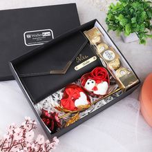 Load image into Gallery viewer, Custom Gift Box for Girlfriend | Engraved Leather Wallet for Her | Personalized Wallet Gift Set