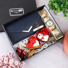 Load image into Gallery viewer, Custom Gift Box for Girlfriend | Engraved Leather Wallet for Her | Personalized Wallet Gift Set