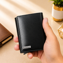 Load image into Gallery viewer, ELVOR Men's RFID Tri-Fold Wallet, Oil Crunch Leather, 9 Card Slots, Pop-Up Holder(Style ID #48)