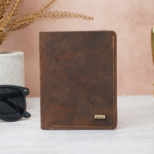 Load image into Gallery viewer, Hunter Leather Vertical Wallet for Men | Genuine Leather Tall Bifold Wallet with Multiple Card Slots & Cash Compartment