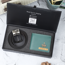 Load image into Gallery viewer, Perfect Personalized Gift Combo – Leather Wallet & Belt for Him