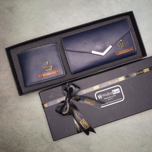 Load image into Gallery viewer, Premium Couple’s Collection – Customized Wallet & Clutch with Stylish Charm