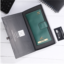 Load image into Gallery viewer, Personalized Travel Wallet with Name & Charm