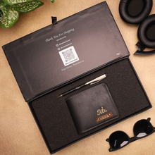 Load image into Gallery viewer, Premium 2-in-1 Gift – Custom Leather Name Wallet and Pen Combo
