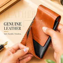 Load image into Gallery viewer, Genuine Leather Wallet for Men | Slim Card Holder Wallet | 6 Card Slots & Cash Compartment (Style ID #42)