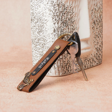 Load image into Gallery viewer, Personalized Leather Name Keychain For Men/Women
