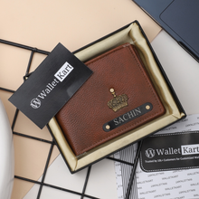 Load image into Gallery viewer, Personalized Leather Name Men's Wallet | Best Customized Gift for Boyfriend Friend Husband Father & Son