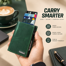 Load image into Gallery viewer, VALENTE Men's Genuine Leather RFID Blocking Bi-Fold Wallet – 6 Pop-Up Cards, 3 Card Slots, 1 ID Window, Magnetic Closure (STYLE ID#44)