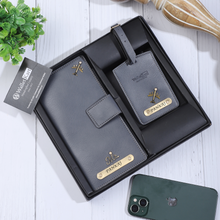 Load image into Gallery viewer, Personalized Travel Wallet and luggage tag with Name & Charm