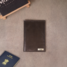 Load image into Gallery viewer, Personalized Genuine Leather Passport Cover with Name & Charm