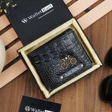 Load image into Gallery viewer, Personalized Crocodile Leather Name Men's Wallet | Best Customized Gift for Boyfriend Husband Father & Son