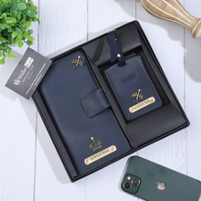 Load image into Gallery viewer, Personalized Travel Wallet and luggage tag with Name & Charm