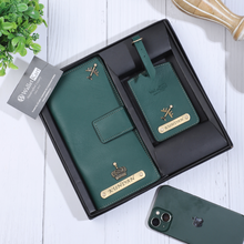 Load image into Gallery viewer, Personalized Travel Wallet and luggage tag with Name & Charm