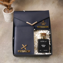 Load image into Gallery viewer, Luxury Custom 3-in-1 Leather Gift Set for Women | Thoughtful Anniversary Gift for Wife