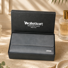 Load image into Gallery viewer, Women’s Long Clutch Wallet | 8 Card Slots, ID Window, Mobile Pocket, Zipper Pocket & Spacious Cash Compartments | Textured Ladies Purse with Secure Snap Closure STYLE ID#54