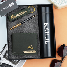 Load image into Gallery viewer, Personalized Men's Wallet, KeyChain, Pen, With Temperature Bottle