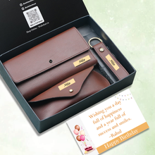 Load image into Gallery viewer, Customized Birthday Gift Set for Women | Personalized Clutch, Keychain & Eyewear Case Combo | Premium Gift for Her