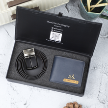 Load image into Gallery viewer, Perfect Personalized Gift Combo – Leather Wallet & Belt for Him