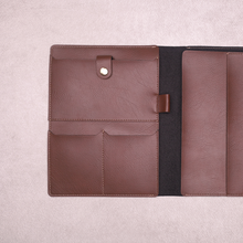Load image into Gallery viewer, Customised Leather Diary Holder, Bottle,Pen & Diary | Customized with Name & Charm
