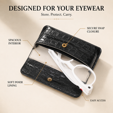 Load image into Gallery viewer, Personalized Croco Texture Gift Set for Men with Custom Name & Charms | 4-in-1 Premium Wallet, Passport Holder, Eyeglass Case & Keychain | Gift Set for Men