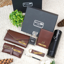 Load image into Gallery viewer, Stylish & Personalized 7-in-1 Leather Gift Set for Her | Personalized Love Gifts for Girlfriend