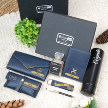 Load image into Gallery viewer, Stylish & Personalized 7-in-1 Leather Gift Set for Her | Personalized Love Gifts for Girlfriend