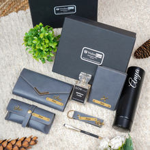 Load image into Gallery viewer, Stylish & Personalized 7-in-1 Leather Gift Set for Her | Personalized Love Gifts for Girlfriend