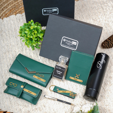 Load image into Gallery viewer, Stylish & Personalized 7-in-1 Leather Gift Set for Her | Personalized Love Gifts for Girlfriend