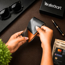 Load image into Gallery viewer, Genuine Leather Wallet for Men | RFID Blocking Slim Card Holder Wallet | Premium Minimalist Leather Wallet with Cash Pocket (Style ID #42)