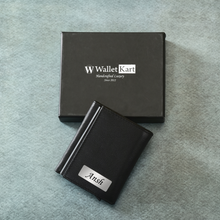 Load image into Gallery viewer, Personalized Genuine Leather Name Men's RFID Protected Smart Metal Card Holder (STYLE ID #20)