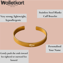Load image into Gallery viewer, Customized Name Bracelet For Man & Women (Golden Colour)