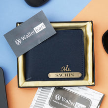 Load image into Gallery viewer, Personalized Men's Wallet with Name & Charm