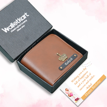 Load image into Gallery viewer, Birthday Special Personalised Leather Wallet for Men with Name & Charm