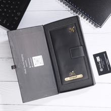 Load image into Gallery viewer, Personalized Travel Wallet with Name & Charm