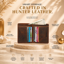 Load image into Gallery viewer, Hunter Leather Vertical Wallet for Men | Genuine Leather Tall Bifold Wallet with Multiple Card Slots & Cash Compartment