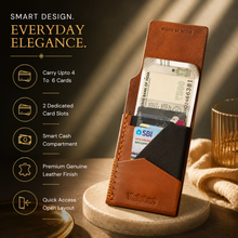 Load image into Gallery viewer, Genuine Leather Wallet for Men | RFID Blocking Slim Card Holder Wallet | Premium Minimalist Leather Wallet with Cash Pocket (Style ID #42)