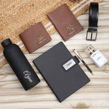 Load image into Gallery viewer, Customized Leather Men’s Gift 7 in Gift Combo Set
