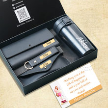 Load image into Gallery viewer, Luxury Birthday Gift Set for Women – Personalised Clutch, Coffee Travel Mug, Eyewear Case & Keychain | Gift for Wife / Girlfriend