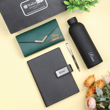 Load image into Gallery viewer, Perfect Personalized Gift for Her Name Engraved Gifts Combo for Wife with name & Charm