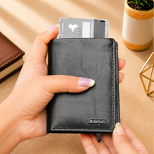 Load image into Gallery viewer, VALENTE Men's Genuine Leather RFID Blocking Bi-Fold Wallet – 6 Pop-Up Cards, 3 Card Slots, 1 ID Window, Magnetic Closure (STYLE ID#44)